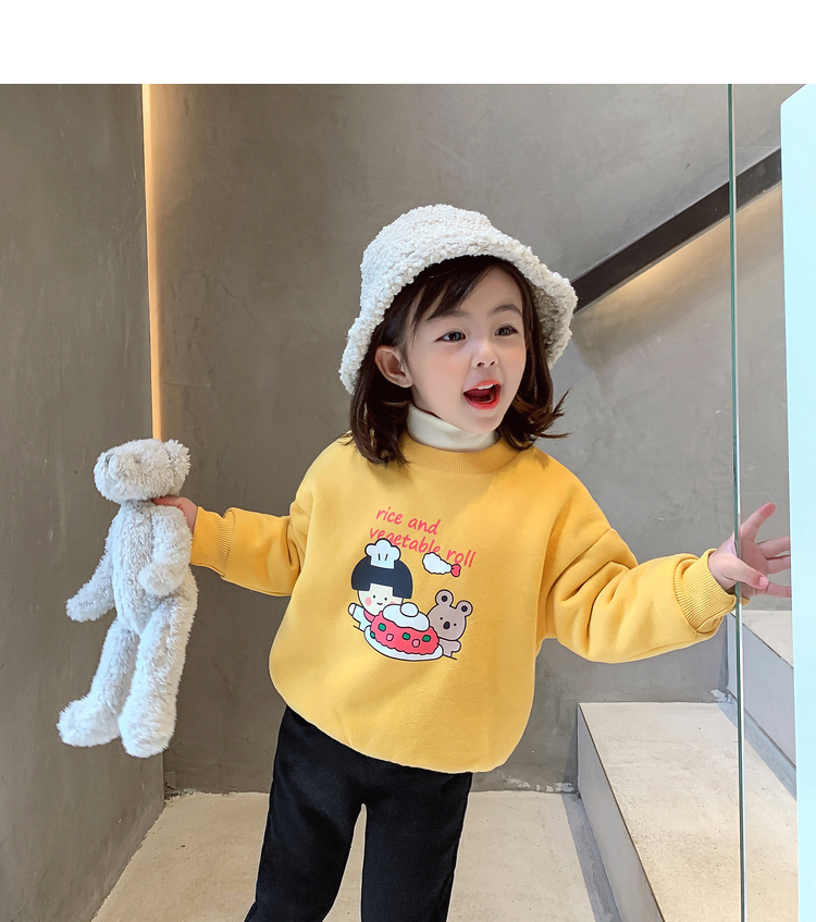 儿童加绒卫衣女童冬季2022新款秋冬韩版百搭上衣小童洋气宝宝冬装详情14