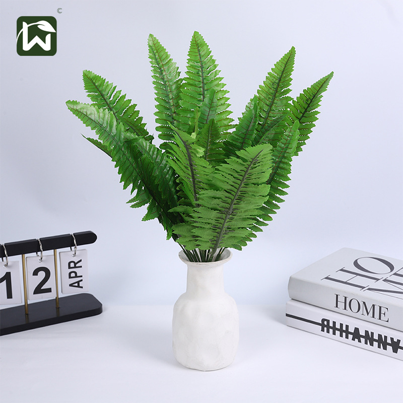 Wholesale of artificial Persian leaf plants for wall hanging, ceiling decoration, artificial green plants, and fern leaves for landscaping pic 11