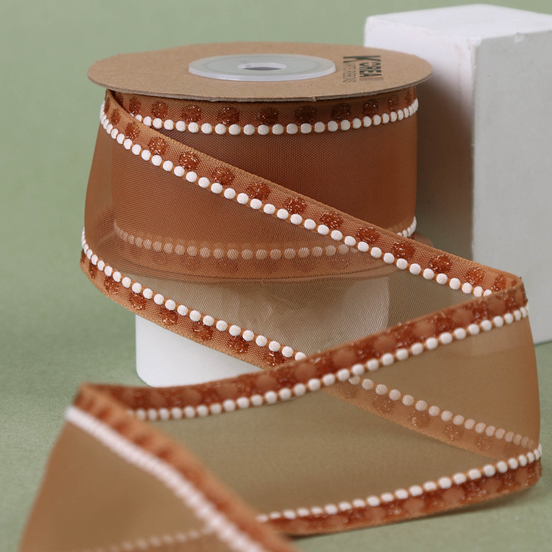 Wide-brimmed white thread snow gauze ribbons, hair accessories, gifts, fresh flowers, shoes, straw hats, butterfly decorations, scallion dots, thick-brimmed ribbons pic 20