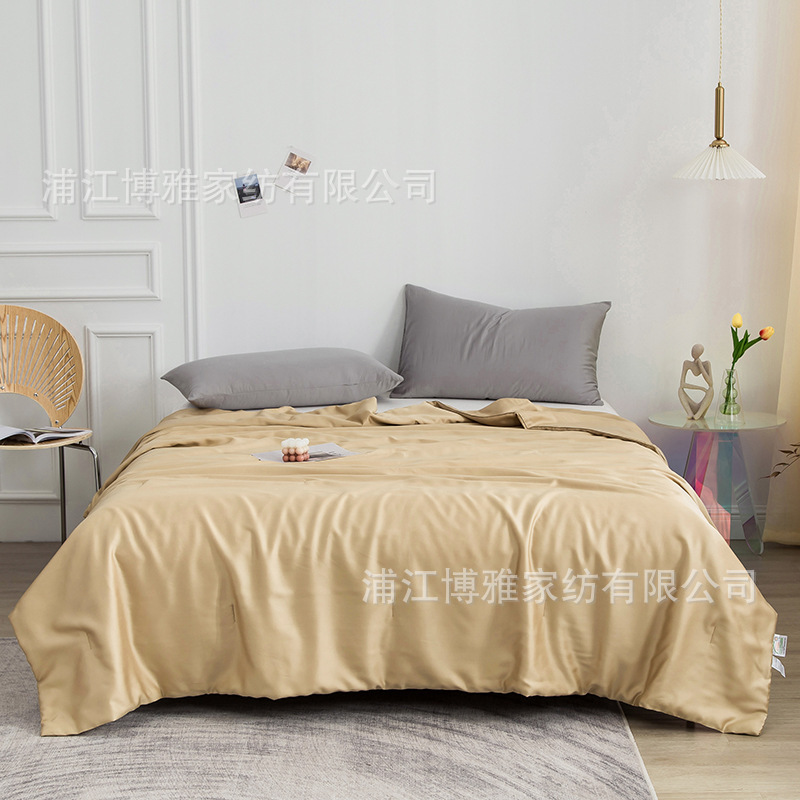 New modern and simple Muji 60s Tencel quilt, all-cotton quality ice silk summer cooling quilt, washed cotton air-conditioned quilt pic 12