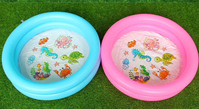 虹雨2环圆形水池充气儿童游泳池 家用沙池户外戏水池 家庭洗澡池详情11