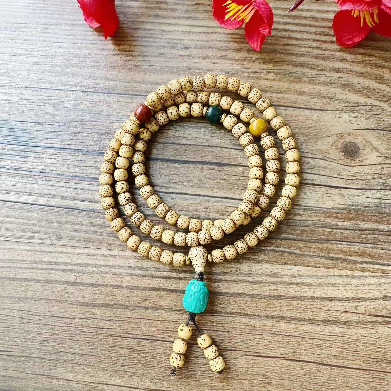 Natural Hainan Original Ecological Golden Seed Star Moon Bead 108 Buddhist Prayer Beads Bracelet Necklace, agate and turquoise Tibetan-style cultural play wholesale, cultural play Buddhist prayer beads bead bracelet bracelet, string beads factory direct sales wholesale pic 27