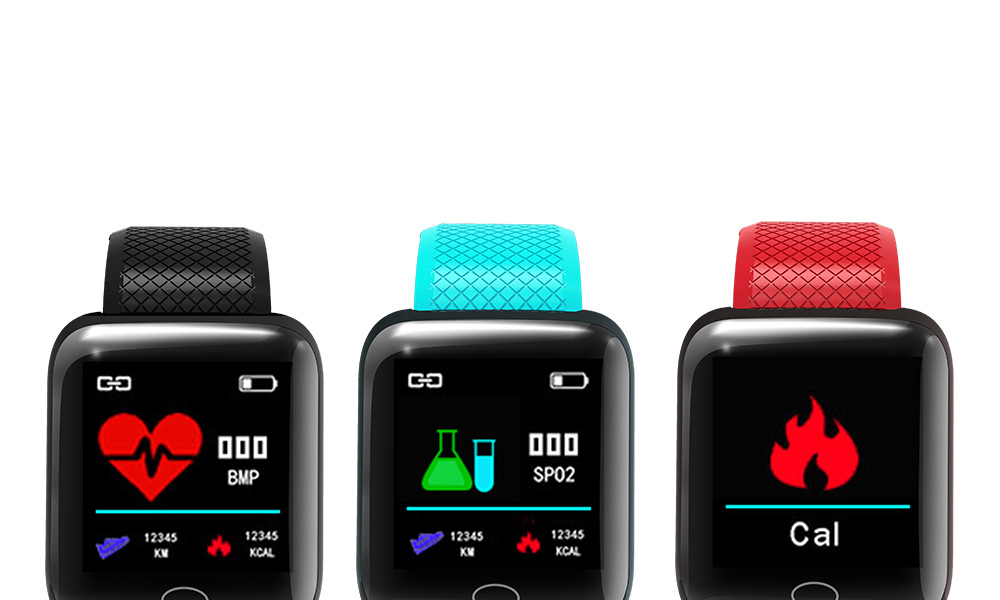 116plus Color Screen smart sports step count, heart rate, blood pressure, call information reminder function, wristband, cross-border gift pic 31