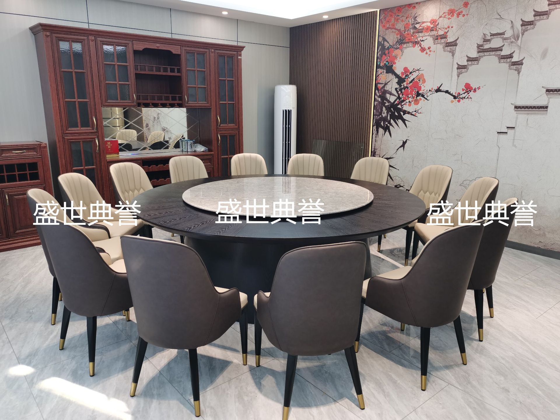 佛山专业生产酒店实木电动餐桌酒楼电动转盘餐桌海鲜餐厅轻奢餐桌详情16