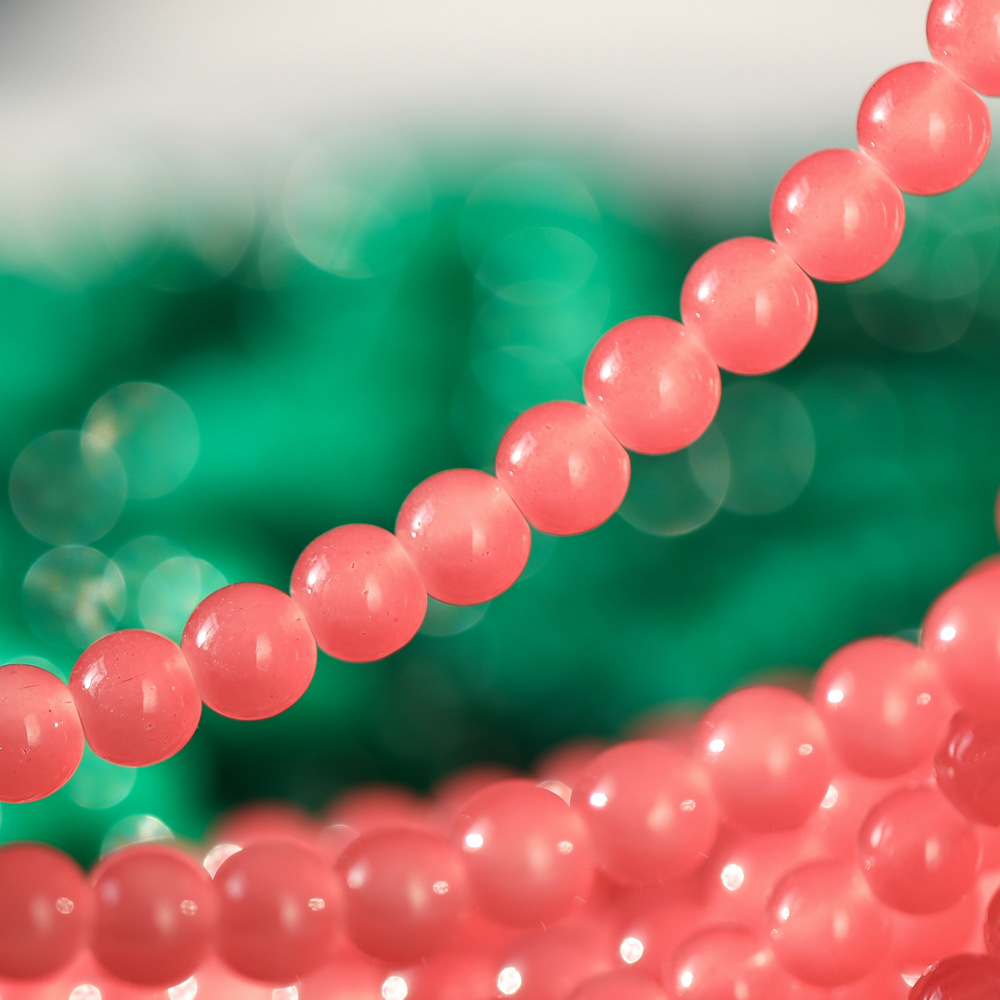 10mm imitation jade glass beads, round beads, loose beads, diy bracelet material accessories, glass beads, imitation agate beads, string beads, matching beads pic 26