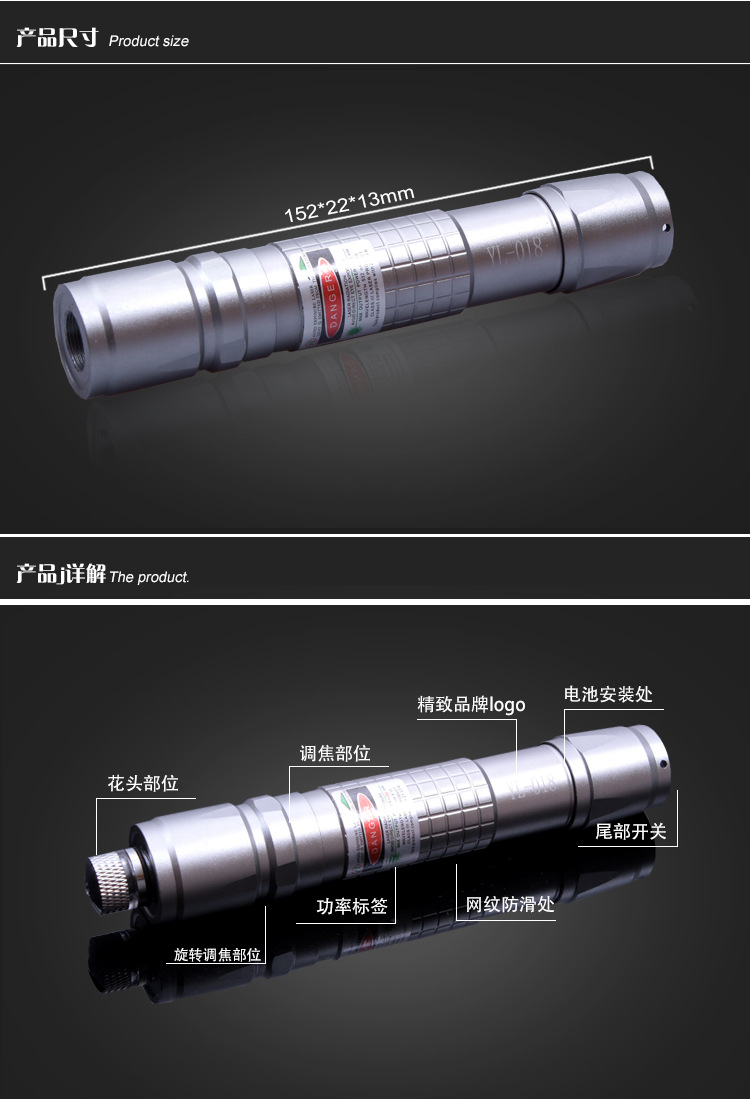 018满天星绿光激光手电 售楼笔指星沙盘指示笔灯 套装三色可选详情7