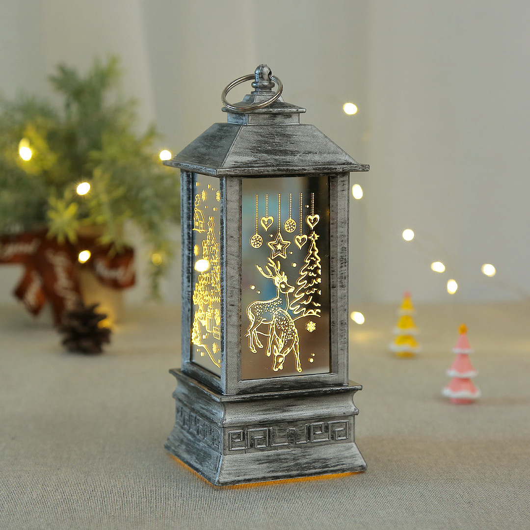 Christmas wind lanterns, Santa Claus decorative LED illuminated ornaments, candlestick lamps, decorative handicrafts and ornaments pic 2