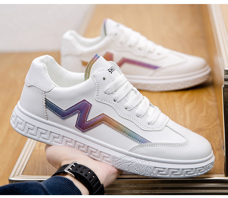 学院风小白鞋2022春季新款皮面板鞋低帮休闲运动鞋时尚潮流男鞋详情10