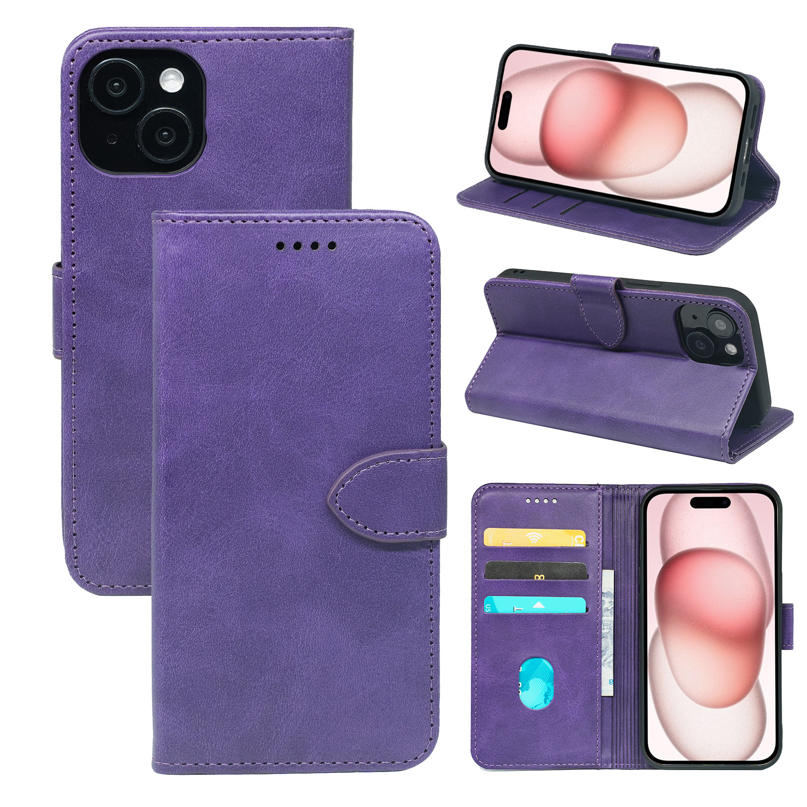 适用于苹果iPhone16 Plus/16 Pro风云再现相框款小圆扣翻盖手机壳详情2