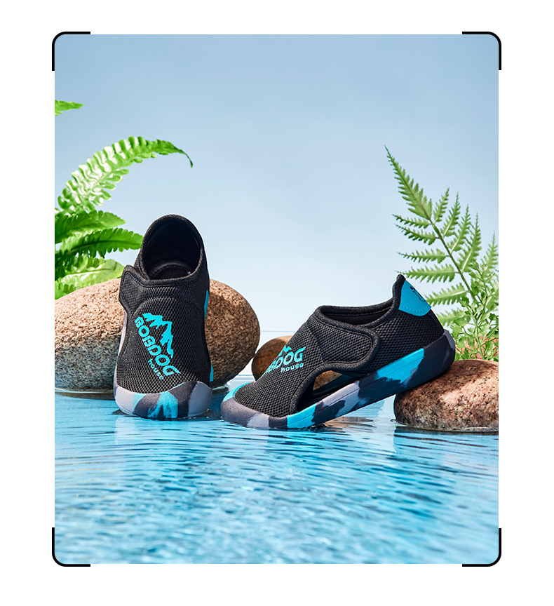 巴布豆夏天童鞋男童软底防滑凉鞋女童幼儿园室内中小童包头沙滩鞋详情14