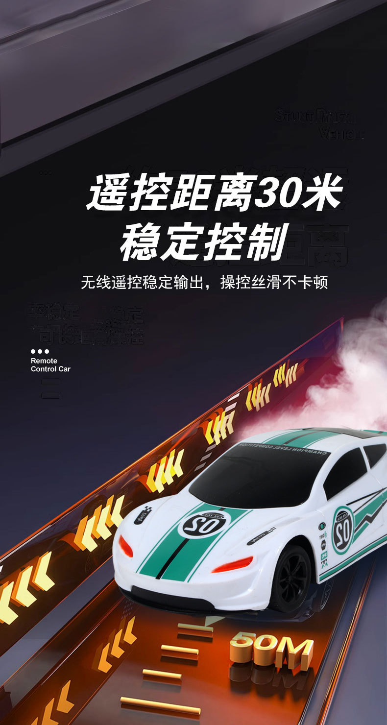 跨境电动RC遥控车玩具4通无线遥控竞速赛车仿真跑车儿童玩具汽车详情5