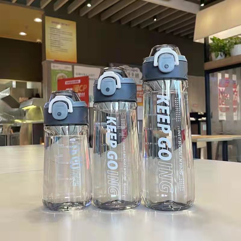 欣贝迪运动健身大容量弹跳盖塑料吸管杯男女学生便携防漏防摔夏季手提带刻度水壶500ML详情16