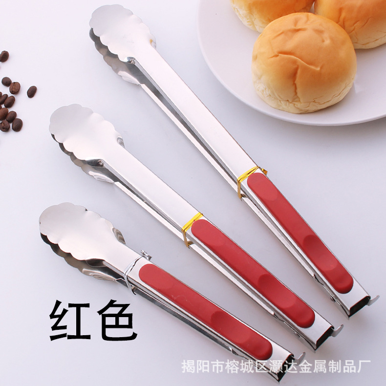 Food tongs, stainless steel barbecue tongs, buffet kitchen heat-resistant bread tongs, hotel steak tongs, grilled meat food tongs pic 8