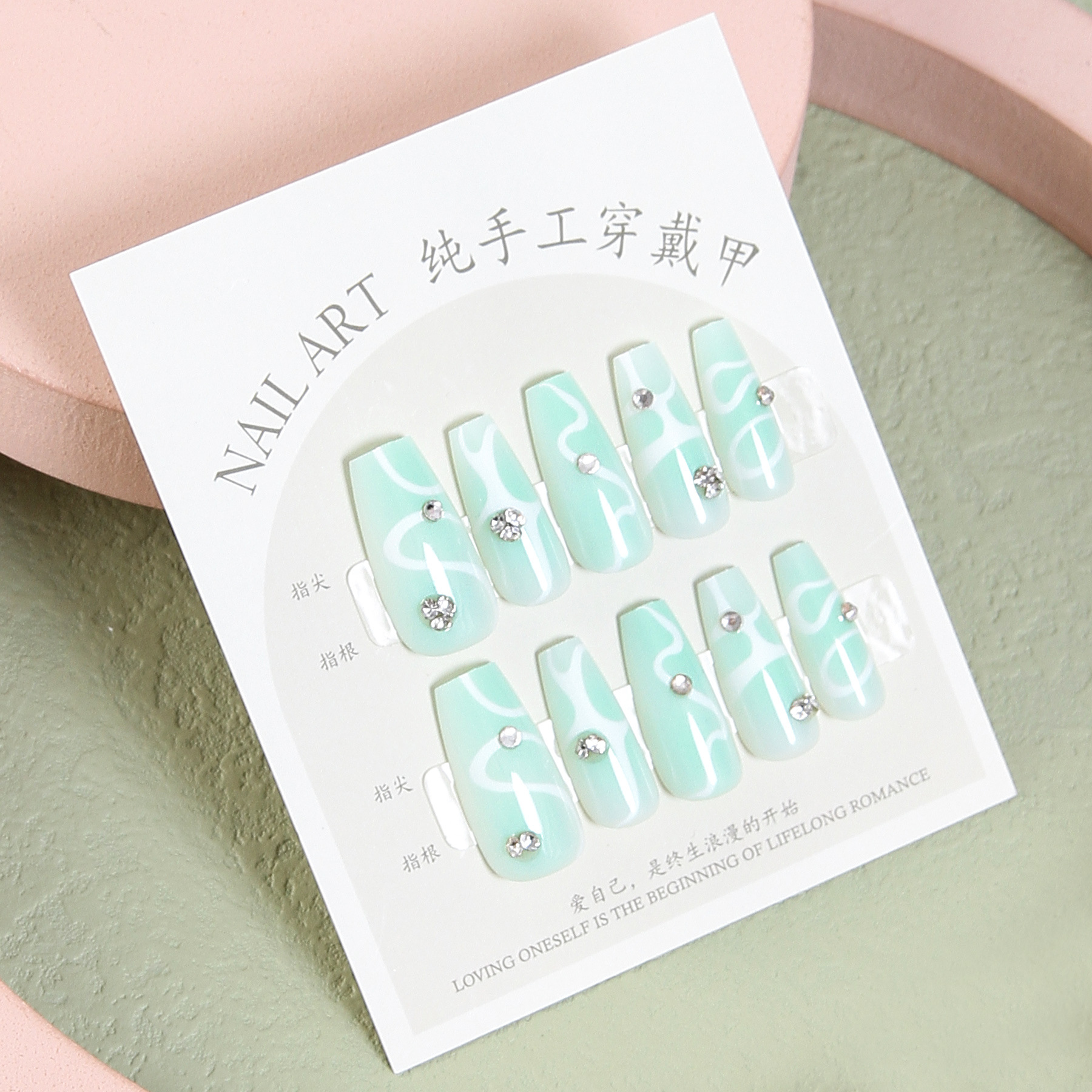 手工穿戴甲长梯款合集新款美甲贴片假指甲美甲工厂现货手工甲批发详情15