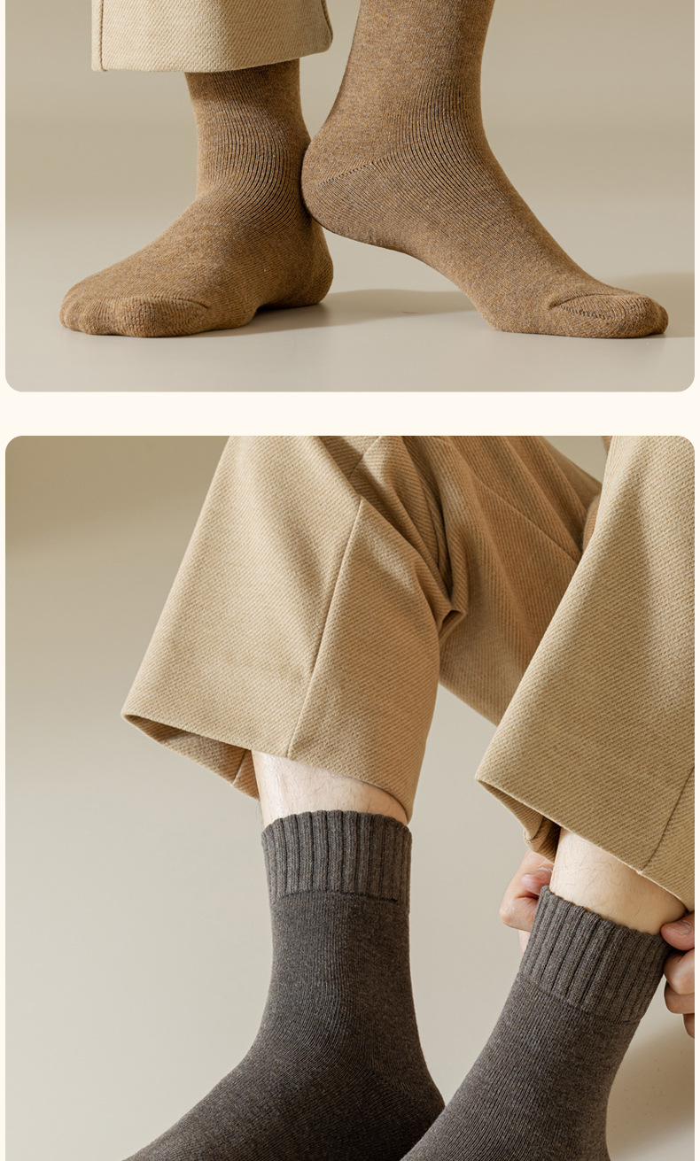 诸暨袜子男秋冬中筒袜男士加厚毛圈袜加绒保暖毛巾袜冬季男袜批发详情18