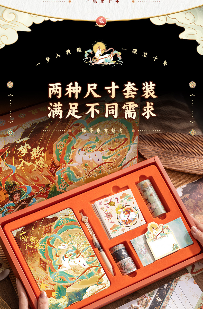 毕业国潮书签儿童版送礼奖励中式手账套装六一同学生日礼物大礼盒详情4