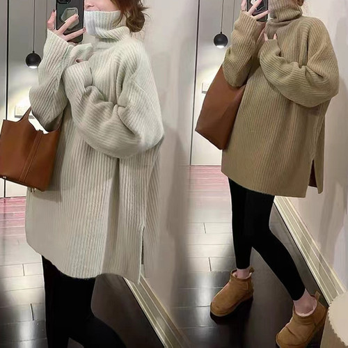 韩版秋冬季百搭圆领套头毛衣女2024新款纯色简约内搭显瘦针织上衣详情32
