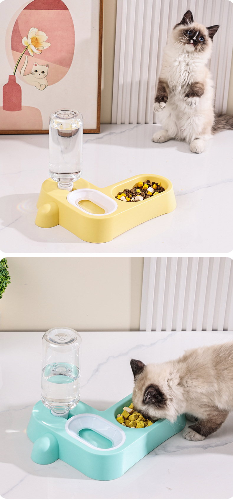 亚马逊跨境爆款狗狗碗猫咪饭碗自动饮水防打翻水碗猫粮碗宠物用品详情10