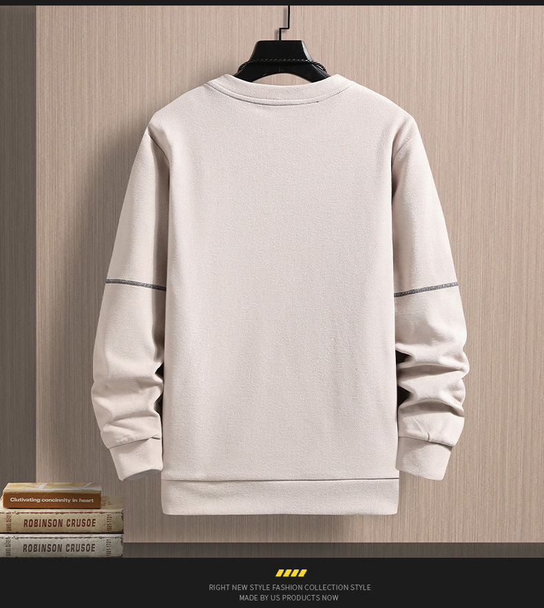 2022 Autumn/Winter new double-sided German fleece long-sleeved T-shirt for men, Korean-style trendy fleece hoodie, casual top for men pic 30