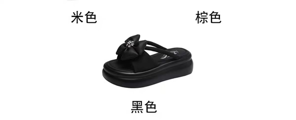 小香风厚底凉拖鞋女夏季外穿2024新款松糕气质增高仙女海边沙滩鞋详情7