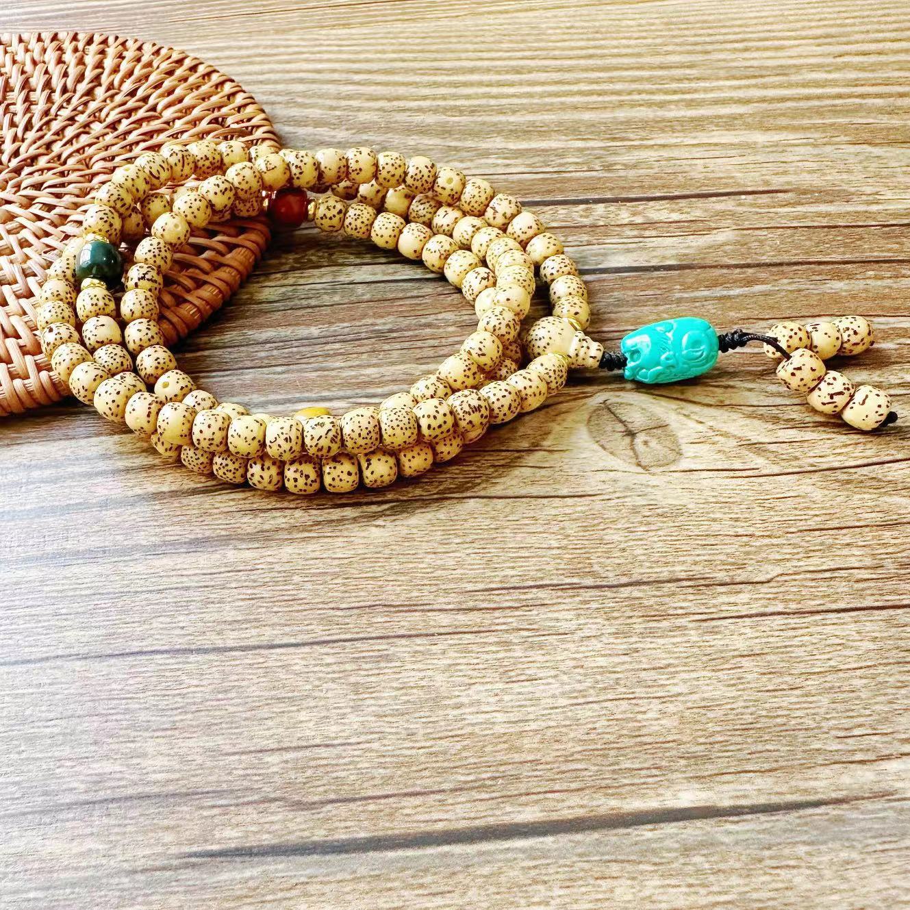 Natural Hainan Original Ecological Golden Seed Star Moon Bead 108 Buddhist Prayer Beads Bracelet Necklace, agate and turquoise Tibetan-style cultural play wholesale, cultural play Buddhist prayer beads bead bracelet bracelet, string beads factory direct sales wholesale pic 28