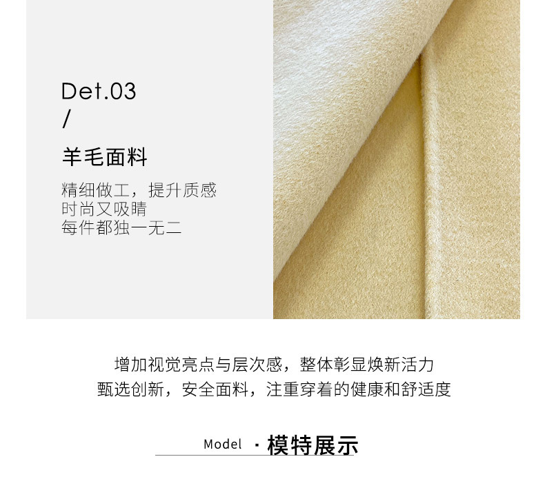 Q469 Dongdaemun Double-sided Cashmere Coat Korean version Autumn and Winter New Style Wool Tie suit collar woolen coat for women pic 18