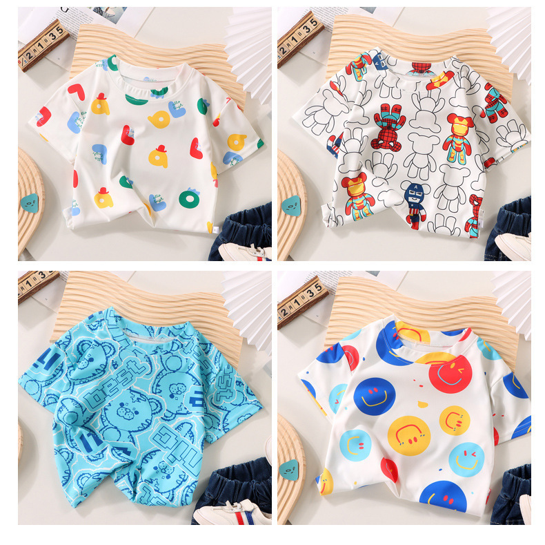 儿童t恤春夏款短袖卡通夏季速干打底衫男女童中小童潮款跨境童装详情9