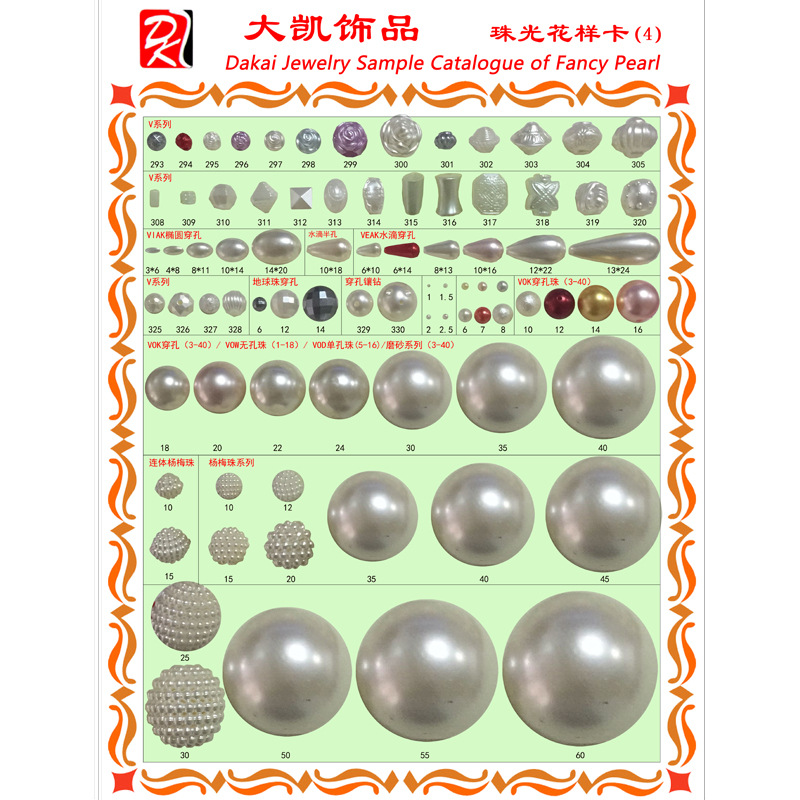 Through-hole pearl grass green jewelry accessories ABS imitation pearl perforated Yiwu manufacturer cut thread pearl string beads perforated round beads pic 31