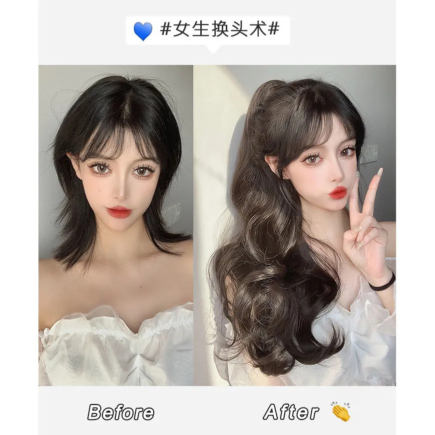 Amazon cross-border best-selling wig, ponytail, clip style, long curly hair, high-temperature synthetic fiber, one-piece consignment, factory direct sales pic 11