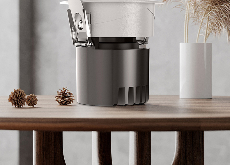 Small hill anti-glare spotlight led embedded home living room ceiling smart three-color variable light ceiling cob wholesale pic 3