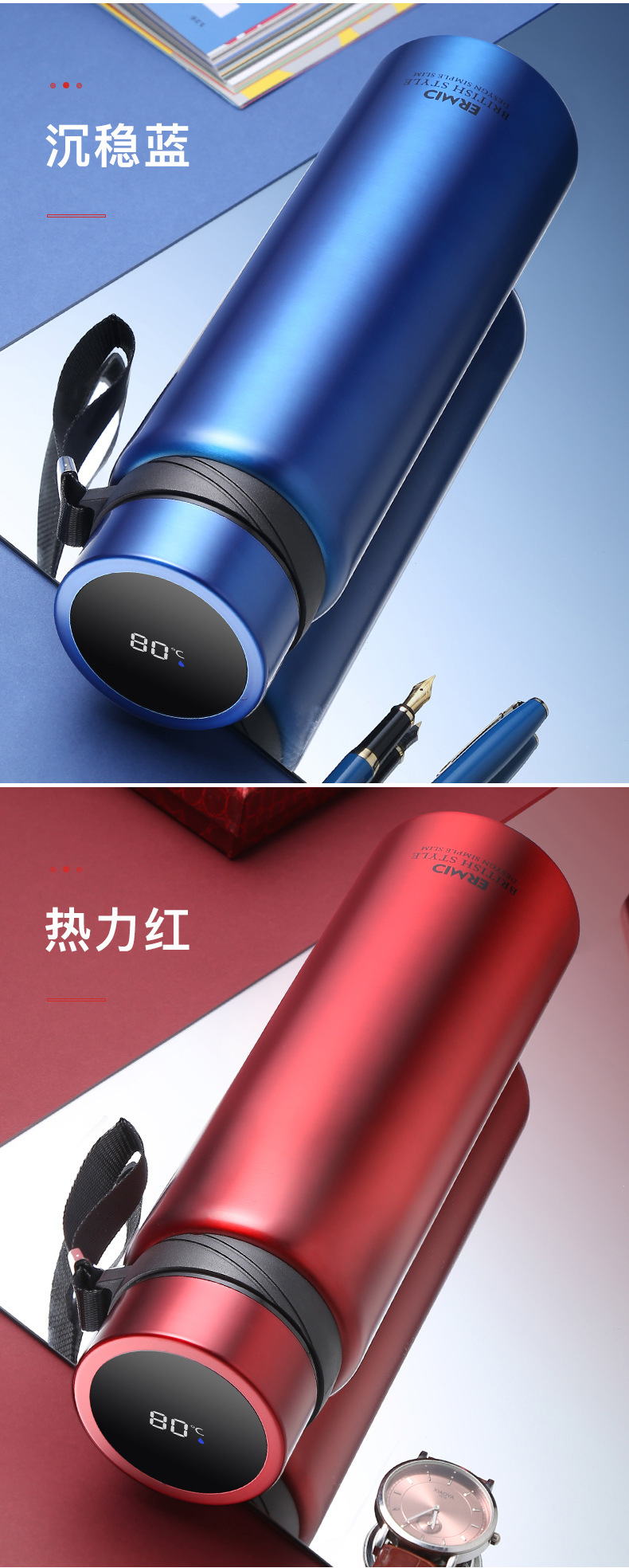 304不锈钢大容量保温杯男女便携户外商务杯礼品水杯子刻字印logo详情15