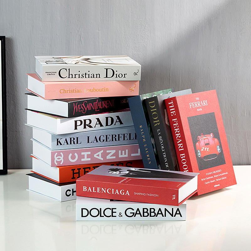 Fake books, imitation books, decorations, modern English study desk ornaments, simple models, Internet cafe photography props, books pic 2