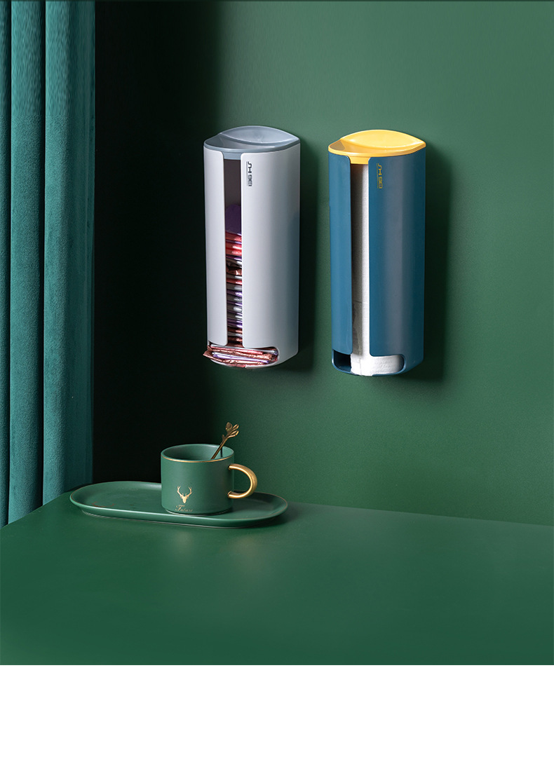 Plastic bag wall-mounted storage box, kitchen toilet paper, preservation bag, shoe cover, garbage bag, storage box pic 17