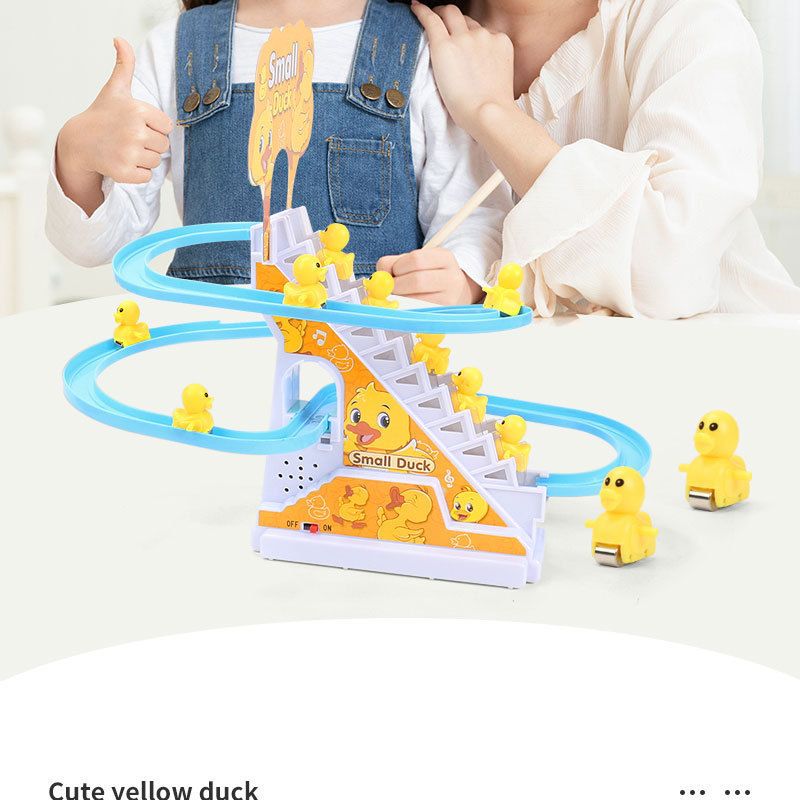 儿童小鸭子爬楼梯益智轨道小黄鸭滑滑梯灯光音乐玩具男孩女孩宝宝详情13