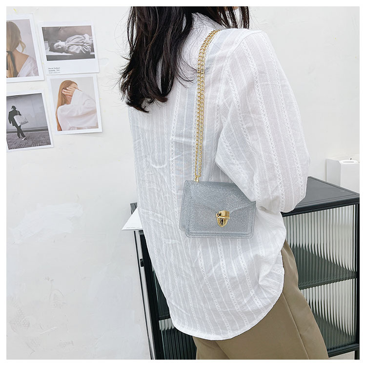 2021夏季新款PVC果冻包mini时尚花边小方包化妆包单肩斜挎ins女包详情45