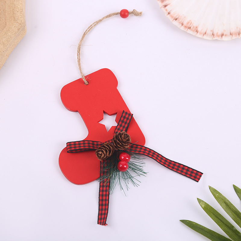 Christmas wooden pendants, festival supplies, wooden creative Christmas trees, snowman pendants, deer Christmas tree scene arrangements pic 7