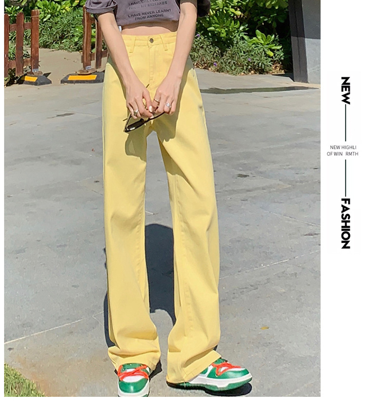 白色牛仔裤女2024年春夏高腰显瘦窄版直筒阔腿裤垂感宽松女拖地裤详情19