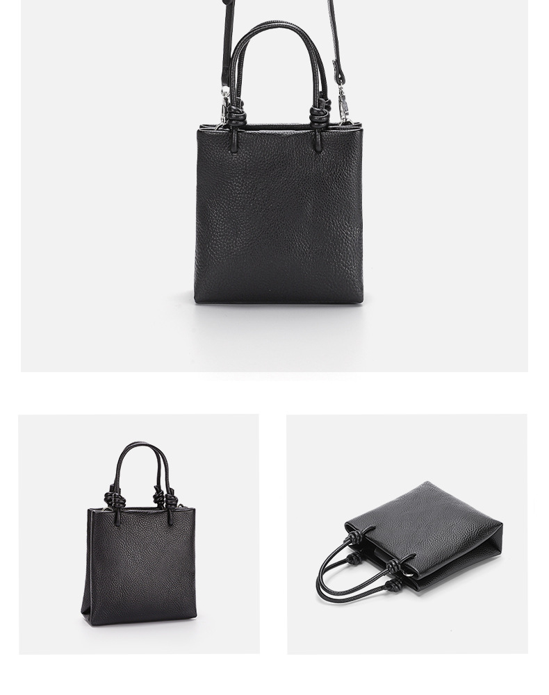 bags Women 2024 Summer New Women's crossbody small bag, silver high-end soft leather small square bag, mobile phone bag pic 16