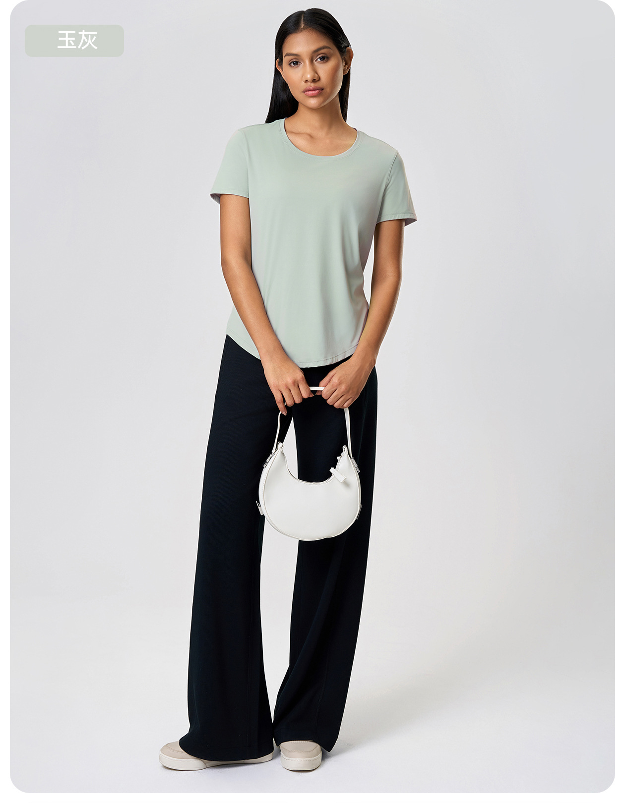 春夏新款裸感修身运动短袖女休闲百搭外穿跑步健身瑜伽服t恤DS075详情11