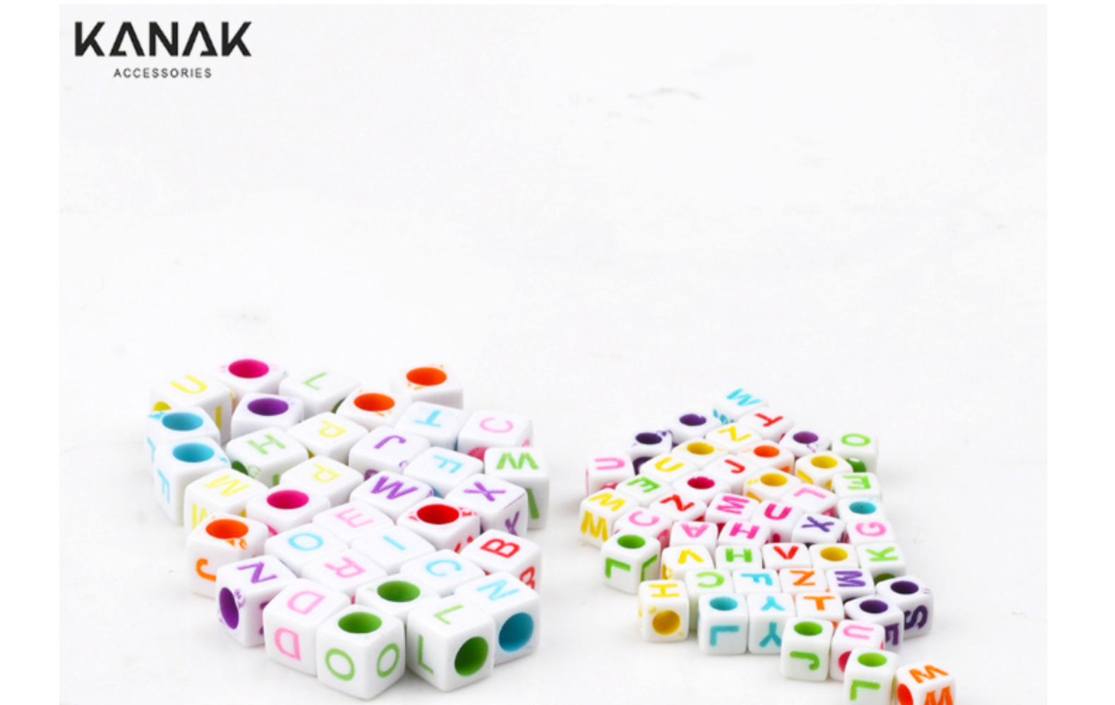 压克力字母珠DIY儿童串珠方块饰品配件散珠方形珠手钥匙链辅料详情8