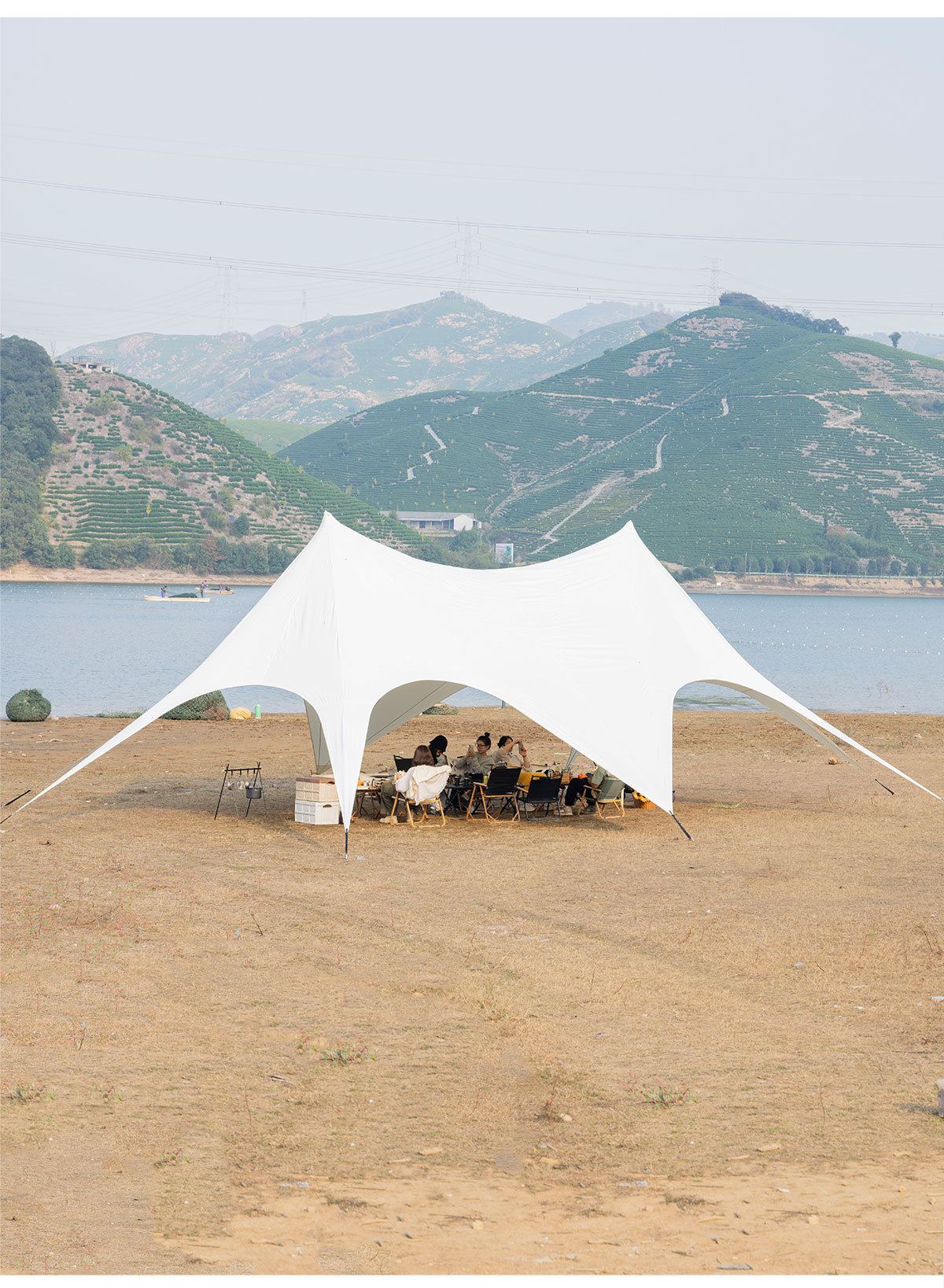 RX Double Peak Lotus Cloud Top Canopy Tent Outdoor Super Large Wan Chongshan Three-Peak Camel Peak Rainproof and sun-proof Camp tent pic 9