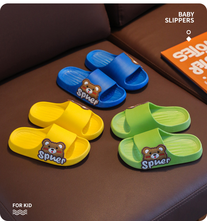儿童拖鞋夏季2023新款小熊宝宝女童小童大童家居室内防滑男童拖鞋详情11