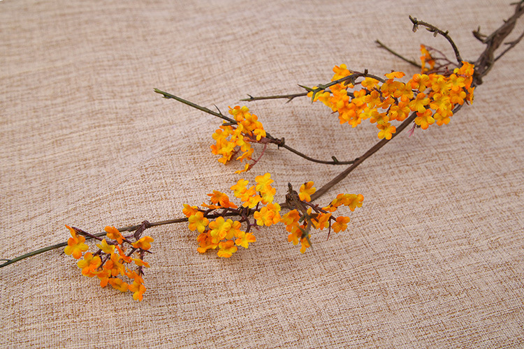 Zen-themed faux cherry blossom vine branches for home decoration, realistic small floral dry branches, tea room artificial flower ornaments, and simple flower arrangements pic 25