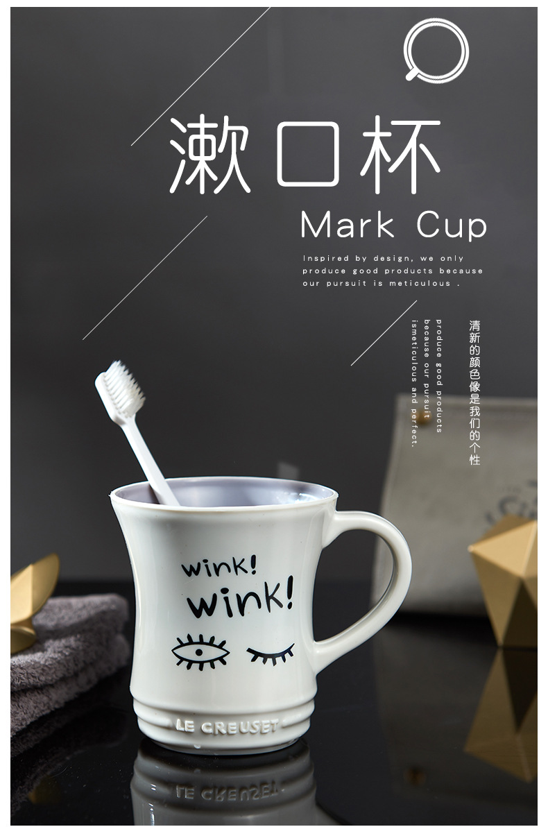 Factory direct supply creative two-color mini waist drinking cup, large cup mouth mouthwash toothbrush cup, simple multi-color brushing cup pic 1