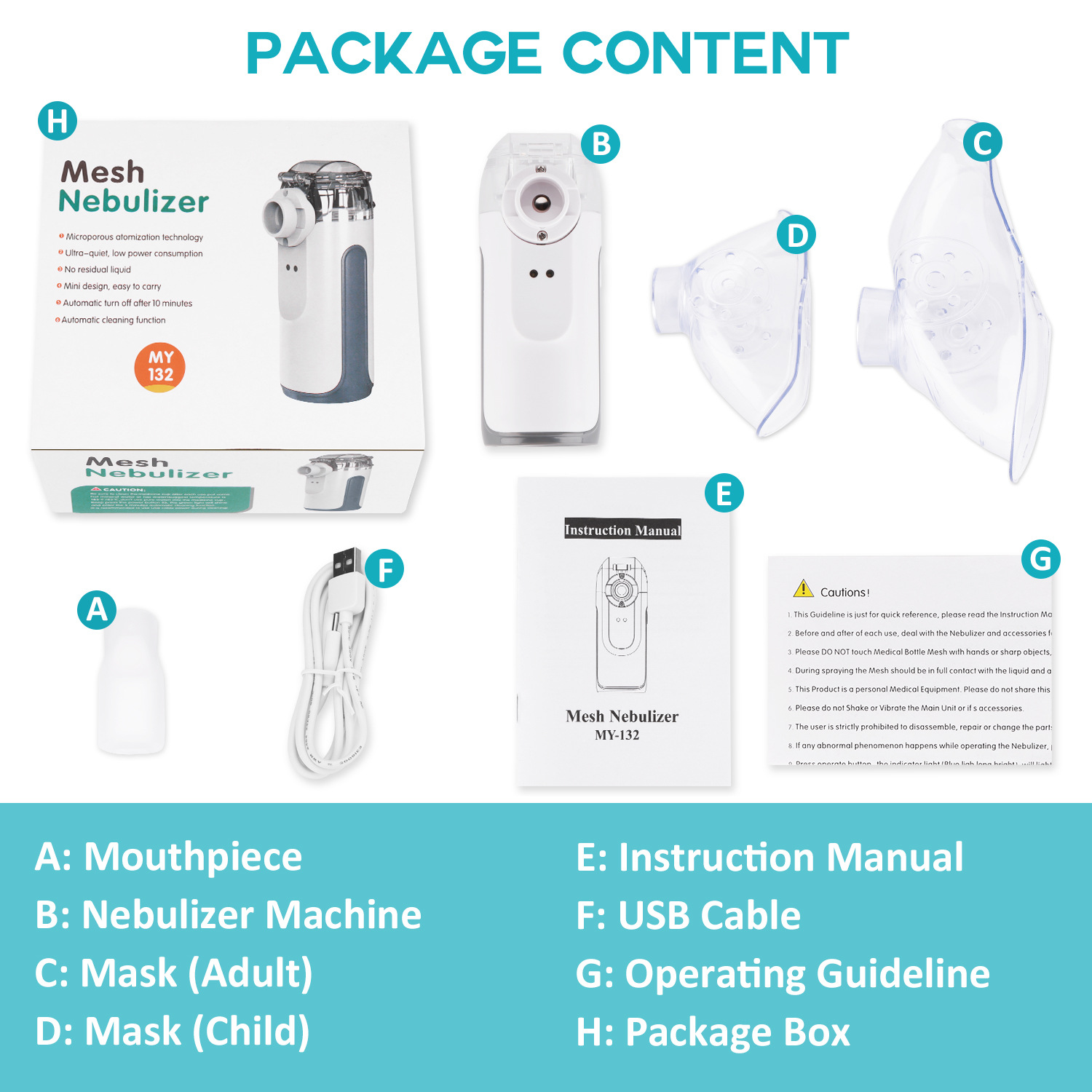 New handheld nebulizer, portable oral and nasal nebulizer for home use, source factory, cross-border export pic 9