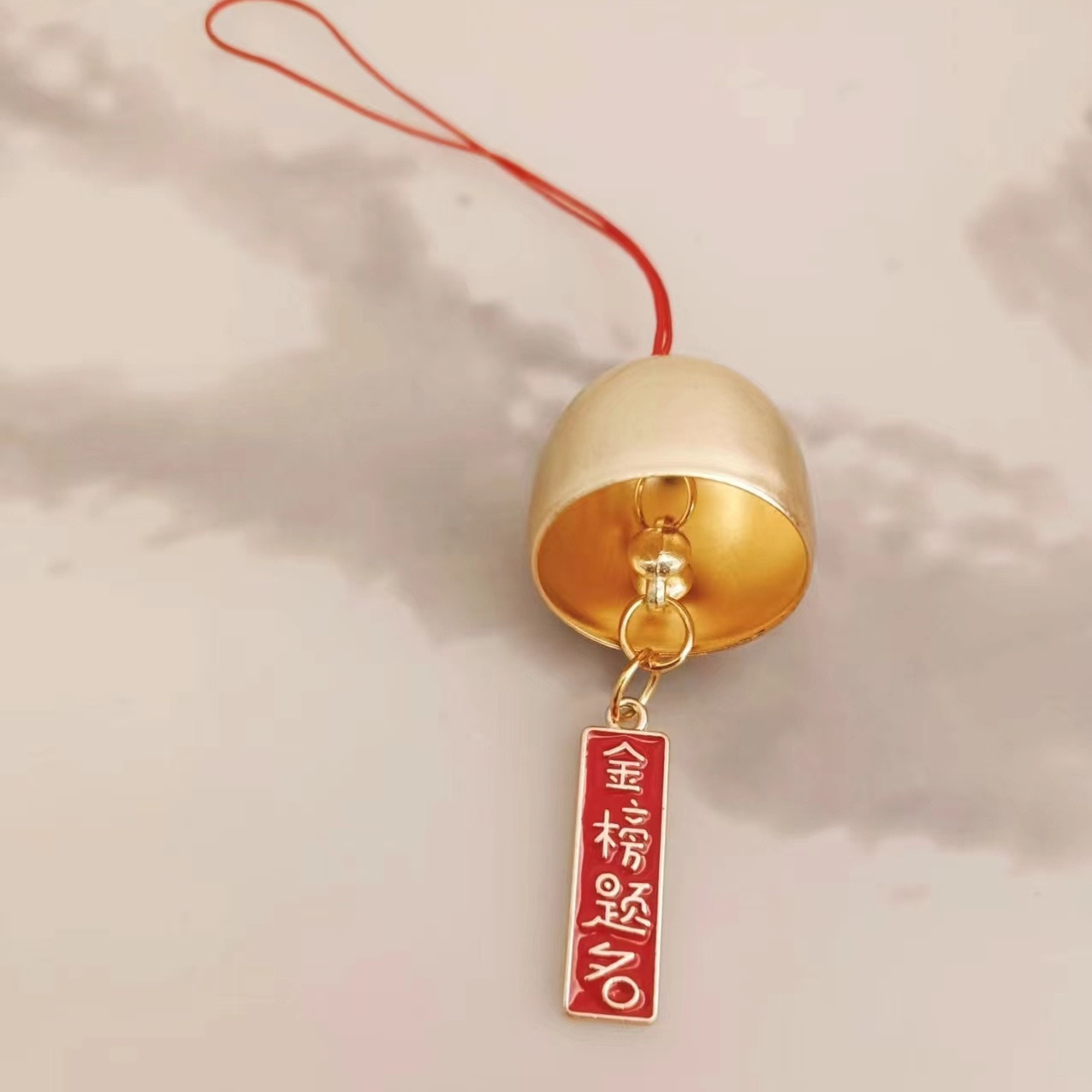 新年小礼品铃铛黄铜风铃挂饰国风挂件送朋友同学鼓励语心愿牌饰品详情11
