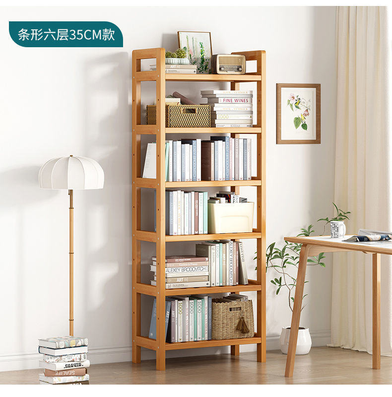 楠竹简易书架落地儿童客厅多层置物架桌面实木学生收纳储物书柜子详情39