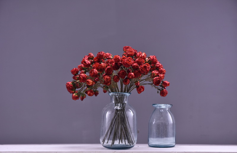 Simulated retro charred edge rose bud home, hotel, banquet table flower, high-end simulated rose, simulated dried flower pic 14