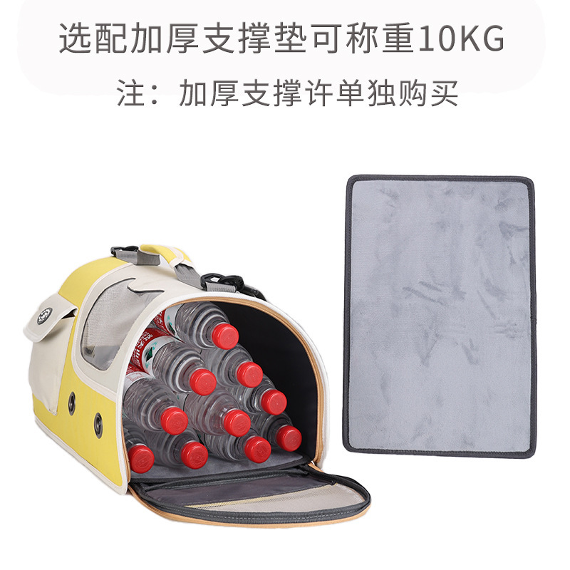 Pet handbag, suitable for all seasons, large-capacity portable cat bag, simple and breathable handbag, travel bag pic 1