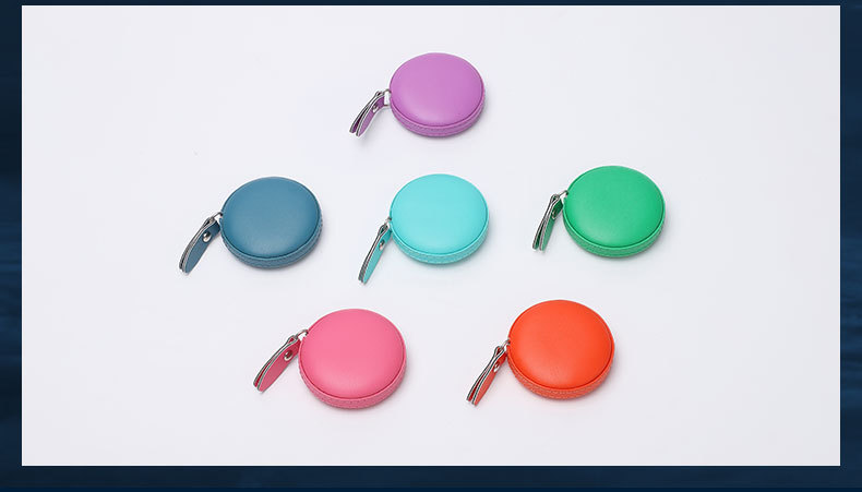 Macaron mini tape measure, pu leather sewing measuring tape, creative flexible tape measure, logo tape measure wholesale pic 5
